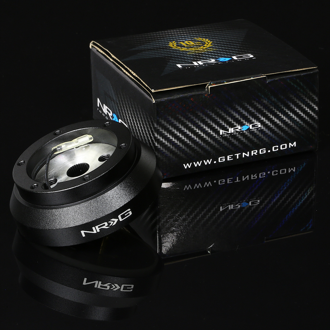 NRG SHORT HUB+GEN 2.0 QUICK RELEASE BLACK+GOLD CHROME FOR S13 S14